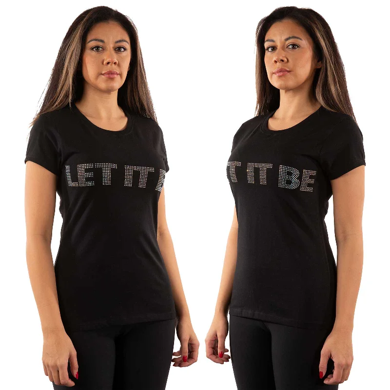 THE BEATLES T-Shirt for Ladies, Let It Be-- Graphic Embroidered Appliqued