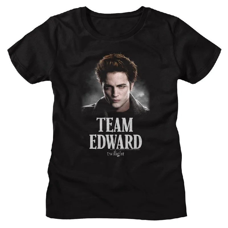 Women Exclusive TWILIGHT T-Shirt, Team Edward-- Cotton Fabric Linen Fabric Terry Fabric
