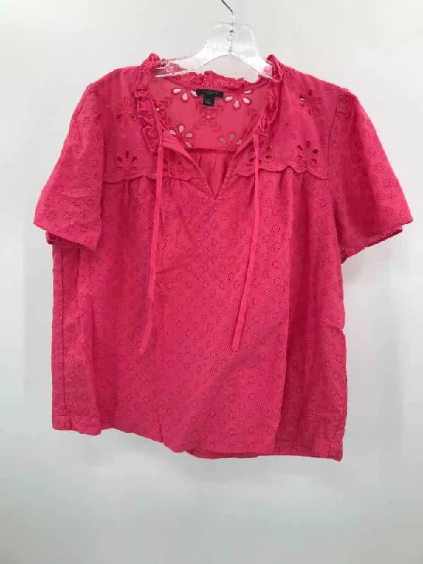 Pre-Owned Ann Taylor Pink Size Medium P Blouse Sweetheart Neck Blouse