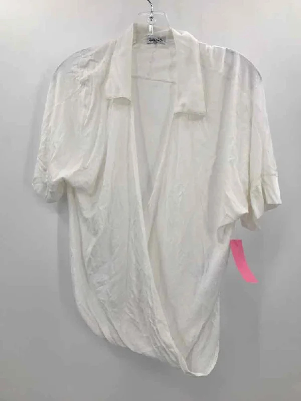 Pre-Owned Splendid White Size Small Blouse Semi-Sheer Blouse