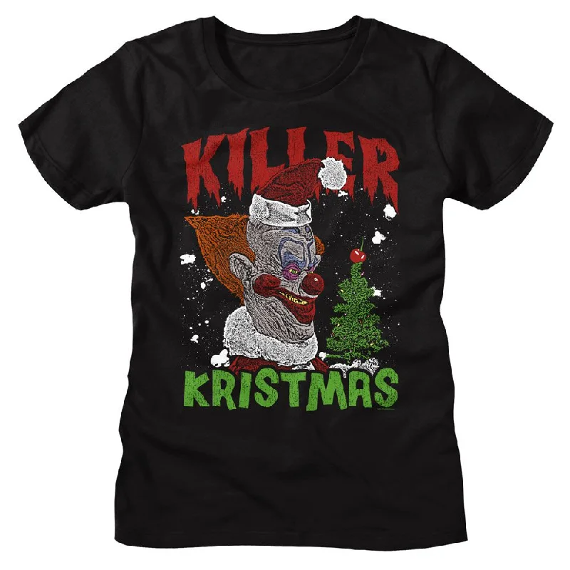 KILLER KLOWNS T-Shirt, Killer Kristmas-- Nylon Fabric Polyester Fabric Spandex Fabric