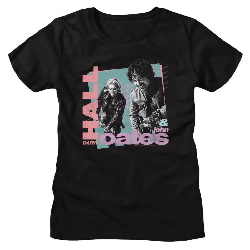 HALL AND OATES T-Shirt for Ladies, Shapes-- Rayon Velvet Corduroy