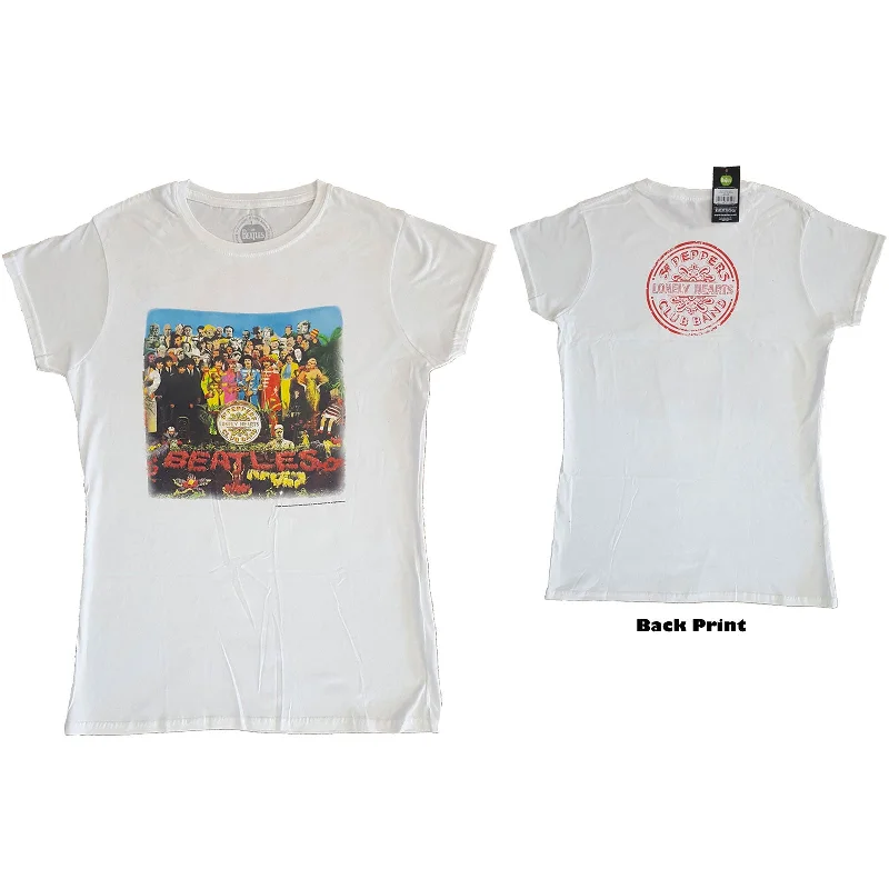 THE BEATLES T-Shirt for Ladies, Sgt Pepper-- Satin Blend Silk Blend Wool Blend
