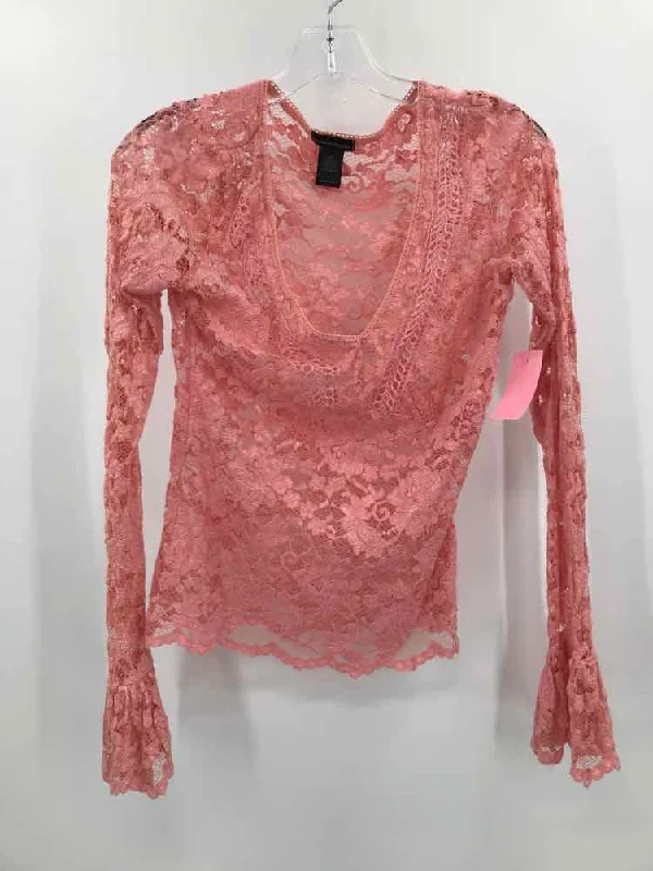 Pre-Owned Moda International Pink Size Small Blouse Flowy Bohemian Blouse
