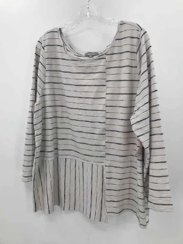 Pre-Owned Habitat Grey Size XL Blouse Pastel Color Blouse