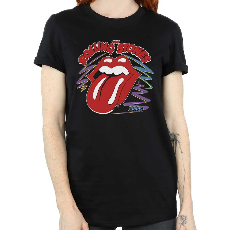 THE ROLLING STONES T-Shirt for Ladies, 1994 Tongue-- Thin T-Shirt Open Front Quick Dry