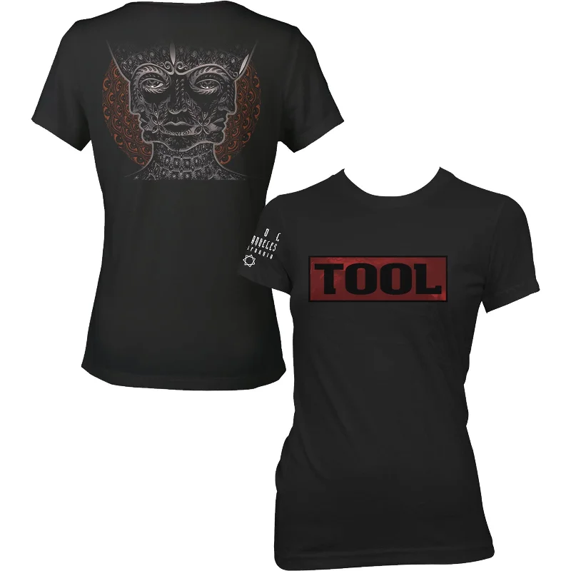 TOOL Ladies T-Shirt, Shaded Box-- Graphic T-Shirt Round Neck Polyester