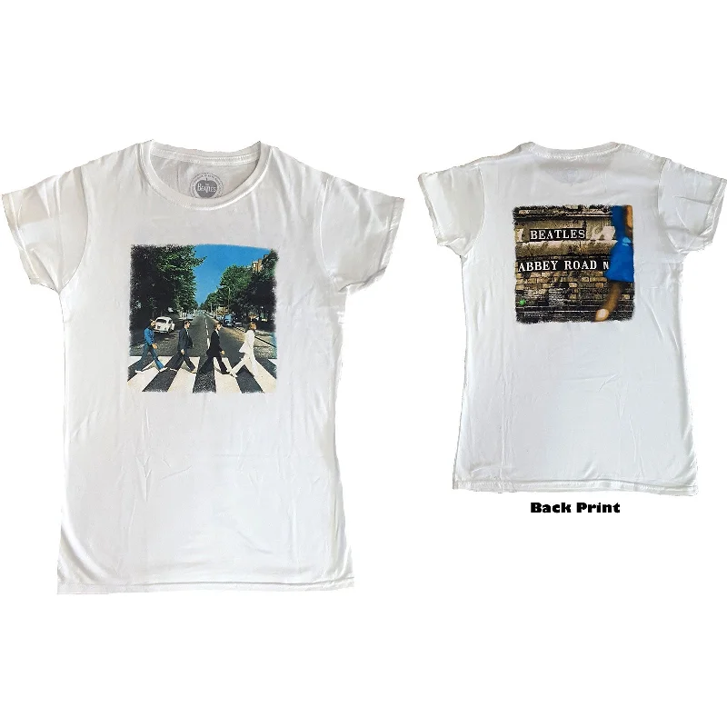 THE BEATLES T-Shirt for Ladies, Abbey Road-- Fleece Nylon Spandex