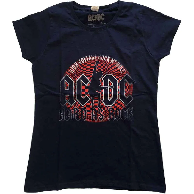 AC/DC Attractive T-Shirt, Hard As Rock-- Jersey Fabric Tulle Fabric Batik Fabric