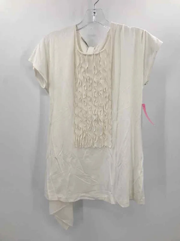 Pre-Owned Akris Punto Ivory Size 12 Blouse Elegant Semi-Sheer Blouse