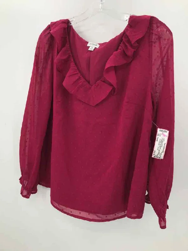 Pre-Owned J Crew Pink Size Small Long Sleeve Blouse Vintage Lace Blouse