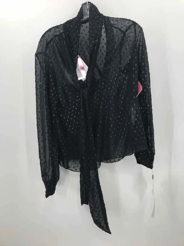 Pre-Owned Blumarine Black Size 42 Long Sleeve Blouse Elegant Office Blouse