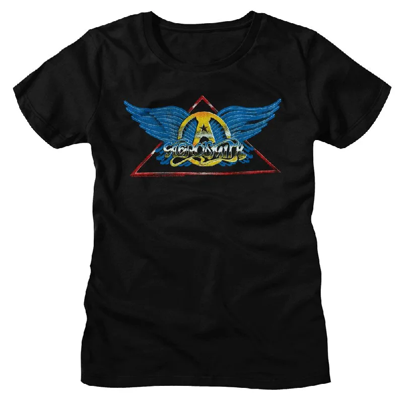 Women Exclusive AEROSMITH T-Shirt, Logo-- Oversized T-Shirt Spandex breathable