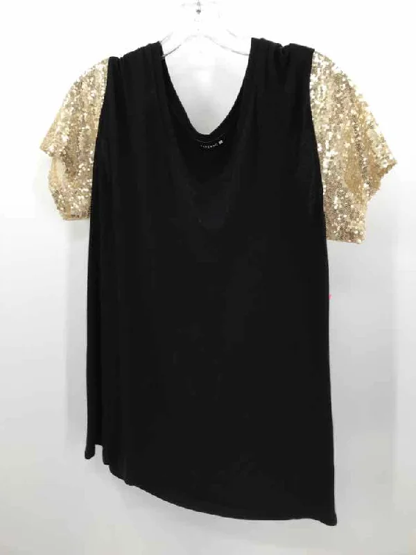 Pre-Owned Paperoc Black Size Small Blouse Boho Chic Blouse