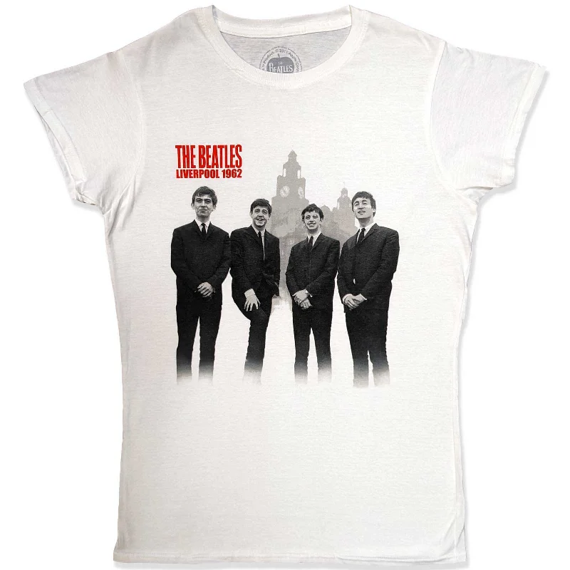 THE BEATLES T-Shirt for Ladies, In Liverpool-- Fitted T-Shirt Seamless Stretchy