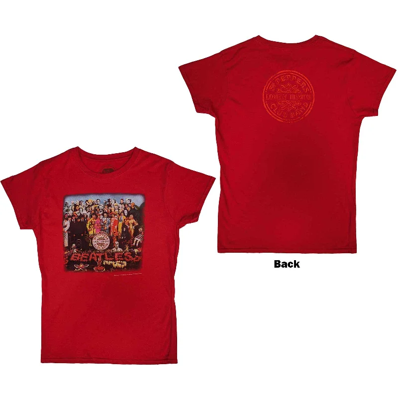 THE BEATLES T-Shirt for Ladies, Sgt Pepper-- Cashmere Blend Cotton Blend Poly Blend