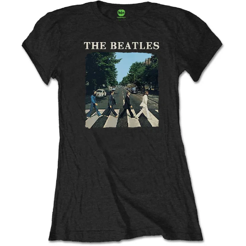 THE BEATLES T-Shirt for Ladies, Abbey Road & Logo-- Seamless Knitted Crochet
