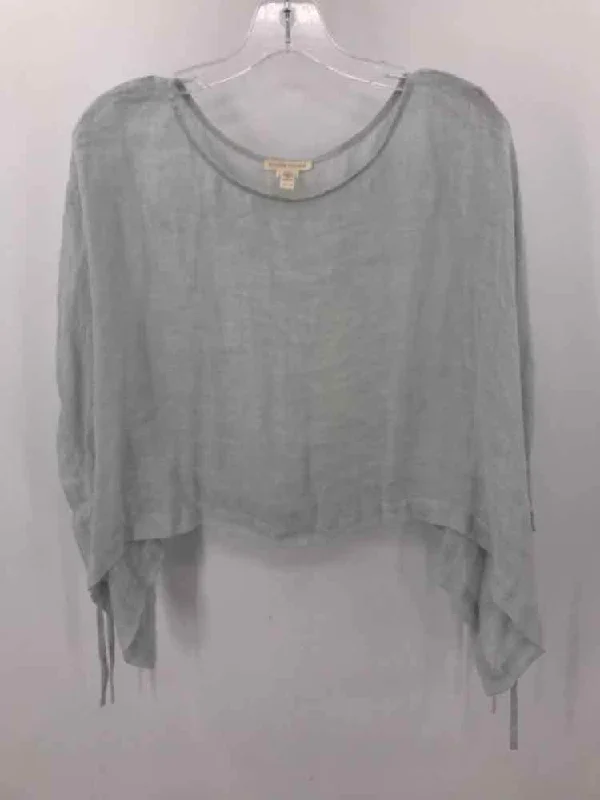 Pre-Owned Eileen Fisher Blue Size S/M Blouse Subtle Shimmer Blouse