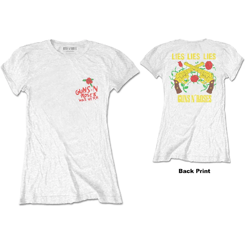 GUNS N' ROSES T-Shirt for Ladies, Lies, Lies, Lies-- Terry Blend Velvet Blend Canvas Blend