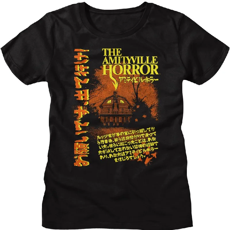 AMITYVILLE HORROR T-Shirt, Amityville Horror Japan Poster-- Knit Fabric Woven Fabric Fleece Fabric