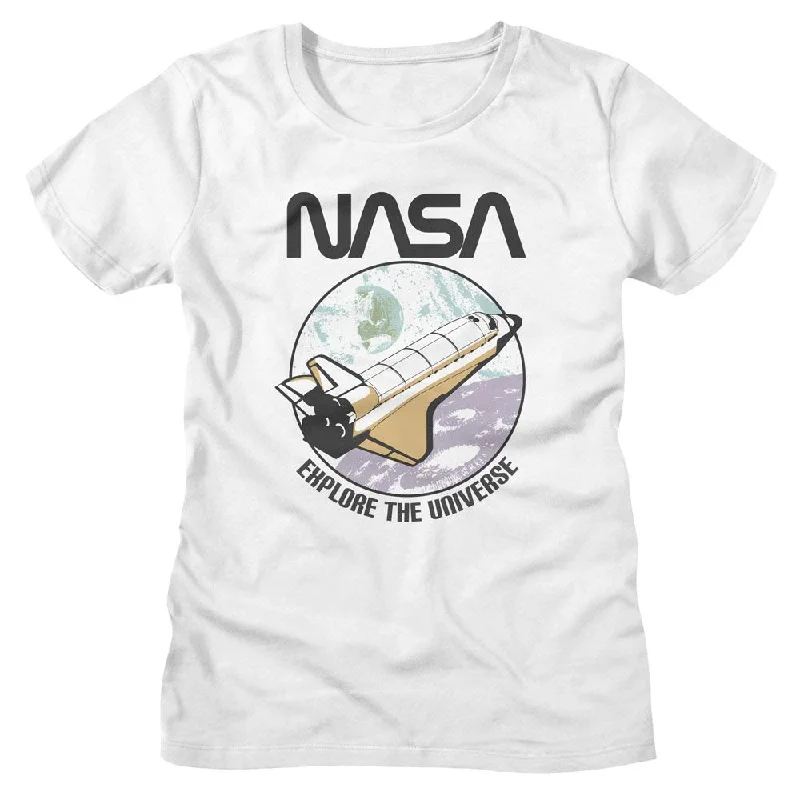 NASA T-Shirt, Explore The Universe-- Graphic Embroidered Appliqued