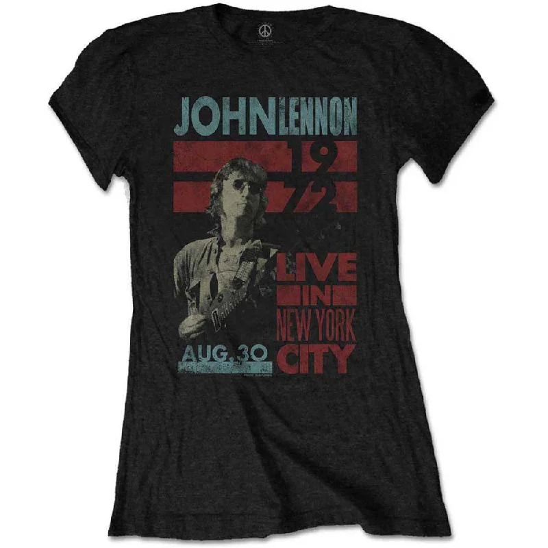 JOHN LENNON T-Shirt for Ladies, Live In Nyc-- Casual Formal Business