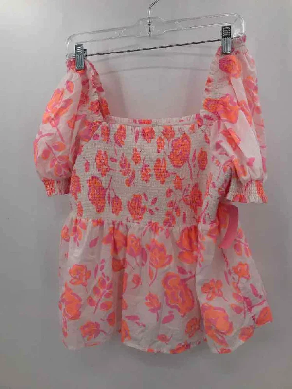 Pre-Owned Vineyard Vines White Size Large Blouse Chic Wrap Blouse