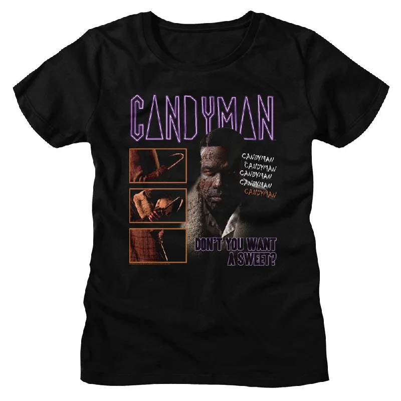 CANDYMAN T-Shirt, Candyman Neon Logo-- Front Pockets Side Pockets Patch Pockets