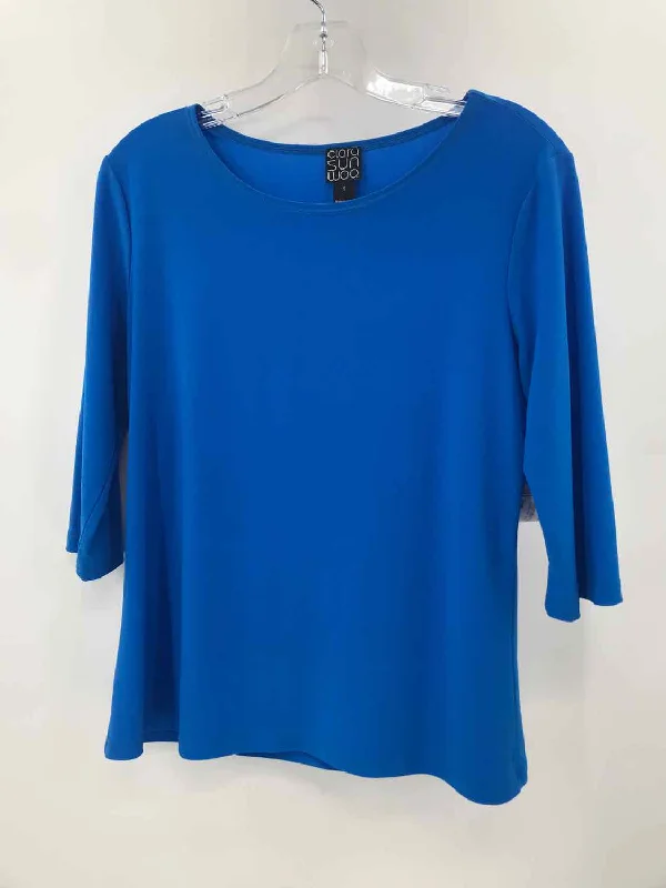 Pre-Owned Clara Sun Woo Blue Size Small Blouse Casual Relaxed Fit Blouse