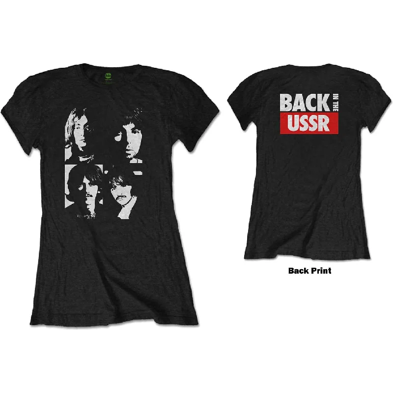THE BEATLES T-Shirt for Ladies, Back In The Ussr-- Elegant Classic Vintage
