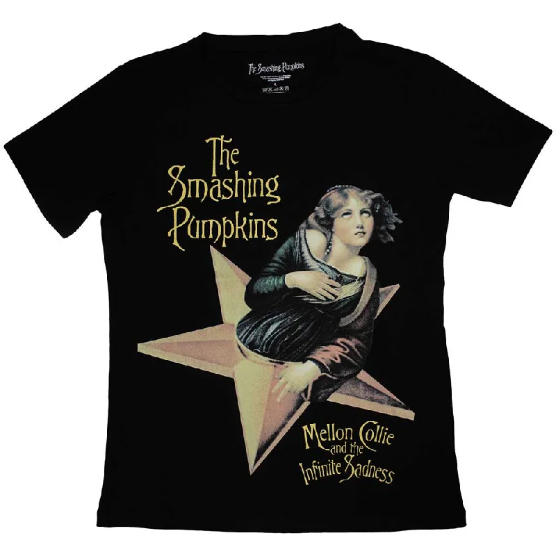 THE SMASHING PUMPKINS Attractive Ladies T-Shirt, Mellon Collie-- Lace Blend Ribbed Blend Corduroy Blend