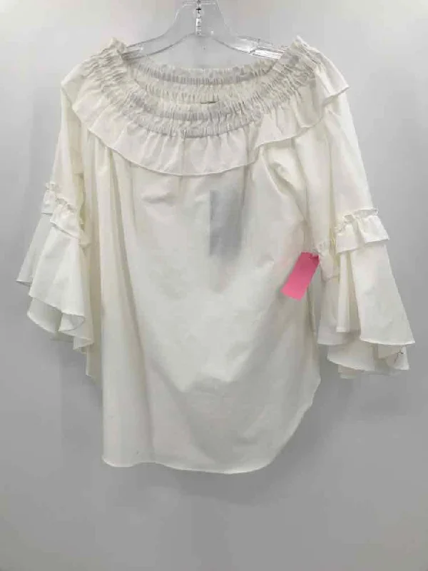 Pre-Owned Sara Campbell White Size XS Tunic Blouse Chic Sleeveless Blouse