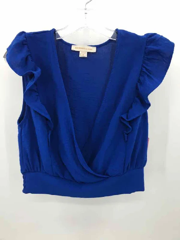 Pre-Owned Monteau Blue Size Medium Blouse Airy Cotton Blouse