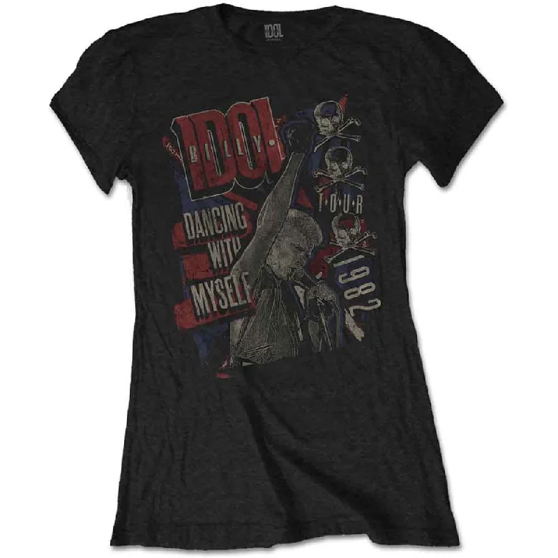 BILLY IDOL Attractive T-Shirt, Dancing With Myself-- Lace Blend Ribbed Blend Corduroy Blend