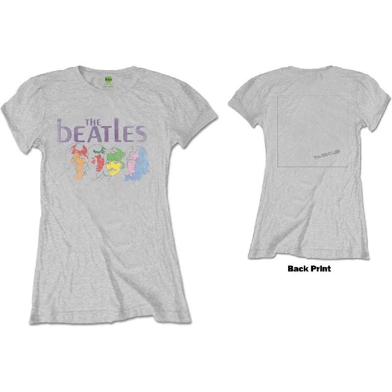 THE BEATLES T-Shirt for Ladies, White Album Back-- Nylon Fabric Polyester Fabric Spandex Fabric