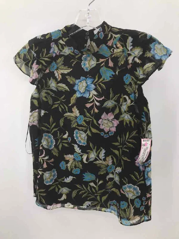 Pre-Owned Erdem Black Size 4 Floral Blouse Smart Business Blouse