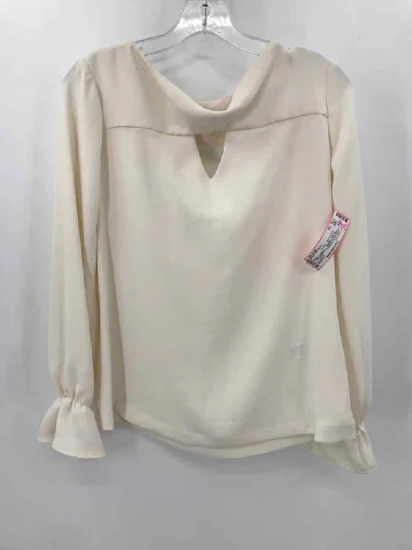 Pre-Owned Trina Turk Ivory Size XS Long Sleeve Blouse Vintage Polka Blouse