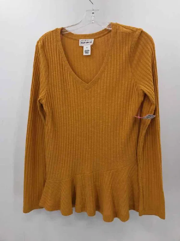 Pre-Owned For the Republic Yellow Size Medium Long Sleeve Blouse Boho Chic Blouse