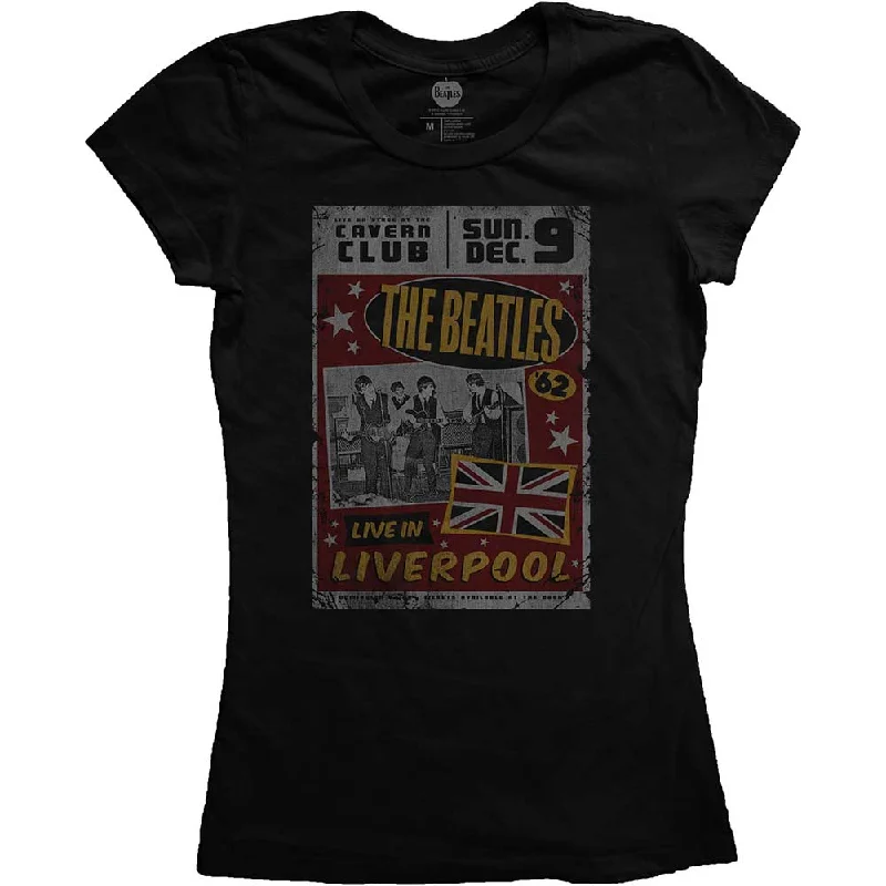 THE BEATLES T-Shirt for Ladies, Live In Liverpool -- Basic T-Shirt Crew Neck Short Sleeve