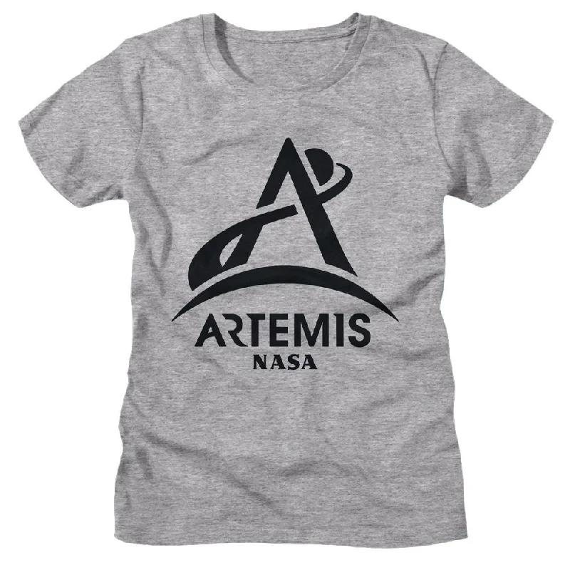 NASA T-Shirt, Artemis One Color Dark-- Thin T-Shirt Open Front Quick Dry