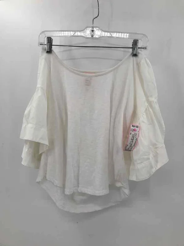 Pre-Owned Cinq a Sept White Size XS Blouse Elegant Semi-Sheer Blouse