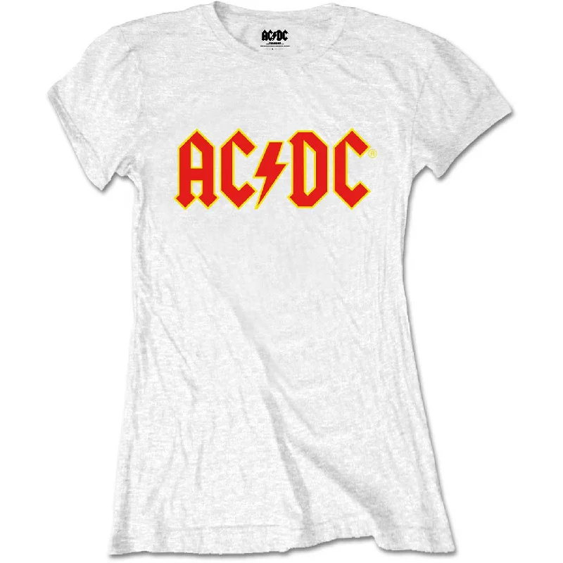 AC/DC Attractive T-Shirt, Logo-- Cotton Fabric Linen Fabric Terry Fabric