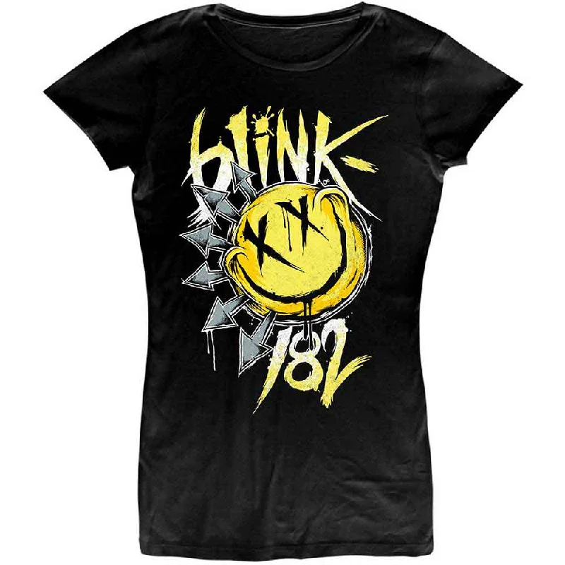 BLINK-182 Attractive T-Shirt, Big Smile-- Chenille Blend Fleece Blend Nylon Blend