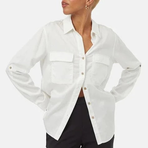 Tentree Women's Tencel Everyday Blouse Puff Sleeve Blouse