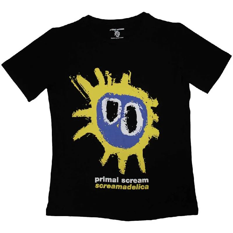 PRIMAL SCREAM Attractive Ladies T-Shirt, Screamadelica-- Thin T-Shirt Open Front Quick Dry
