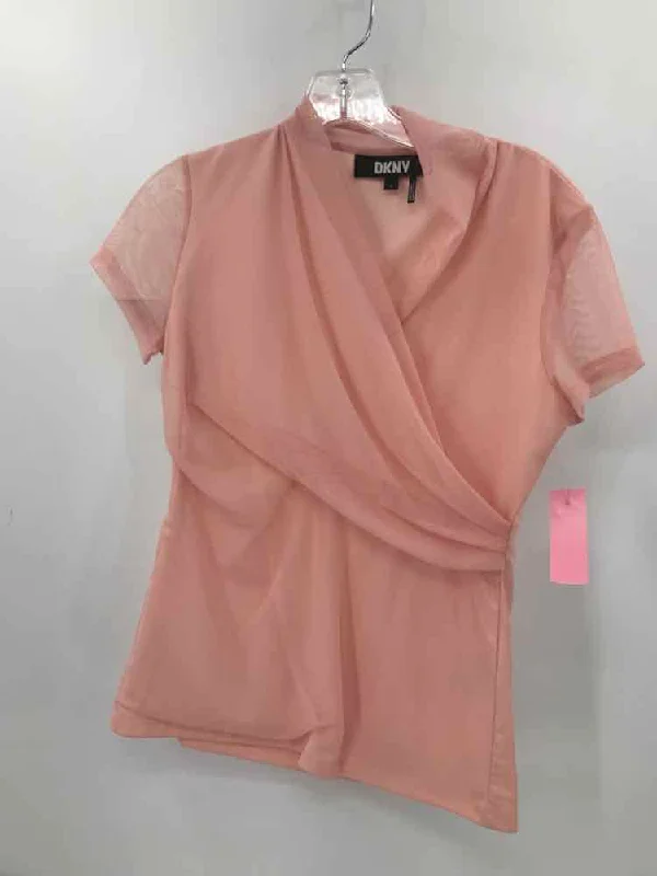Pre-Owned DKNY Pink Size XS Blouse Vintage Polka Blouse
