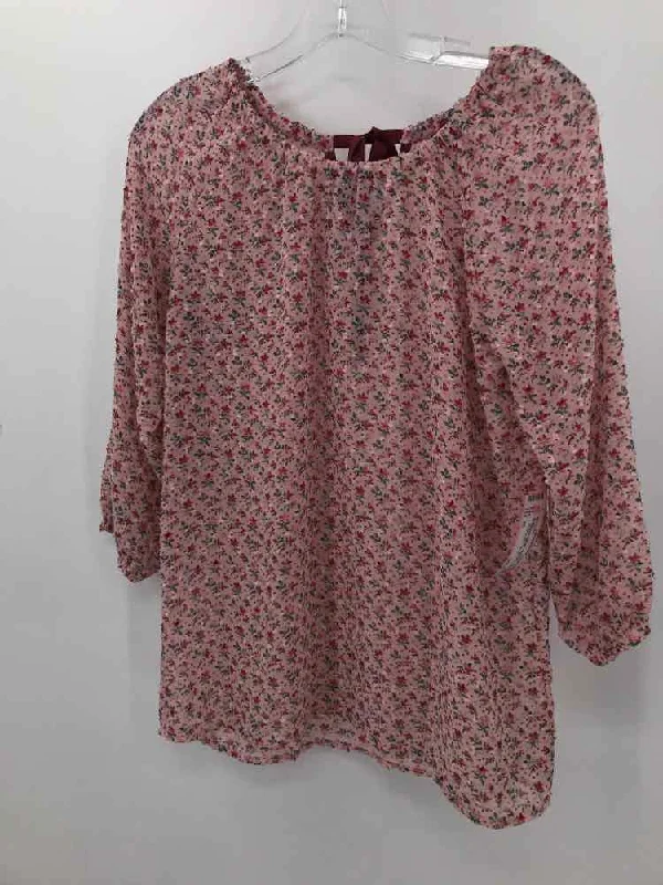 Pre-Owned Matilda Jane Pink Size XS Blouse Floral Print Blouse