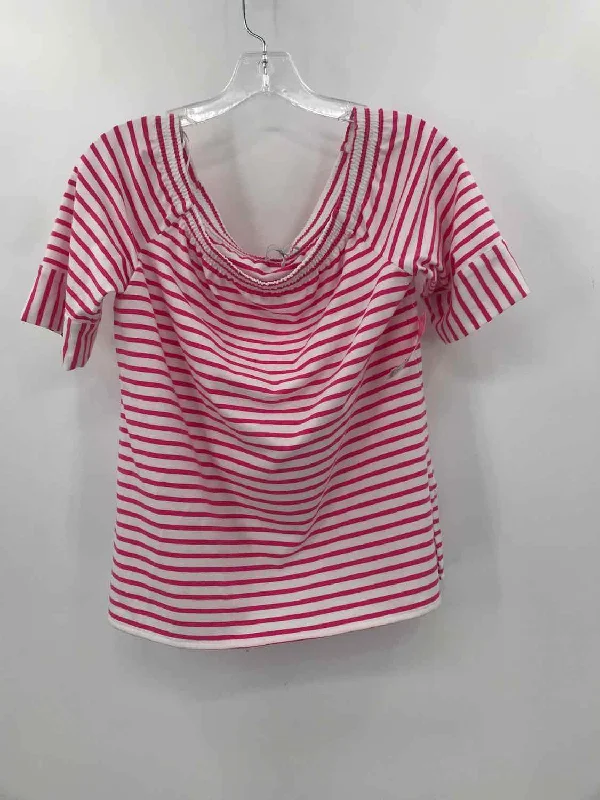 Pre-Owned Hinson Wu Pink Size XS Stripe Blouse Feminine Satin Blouse