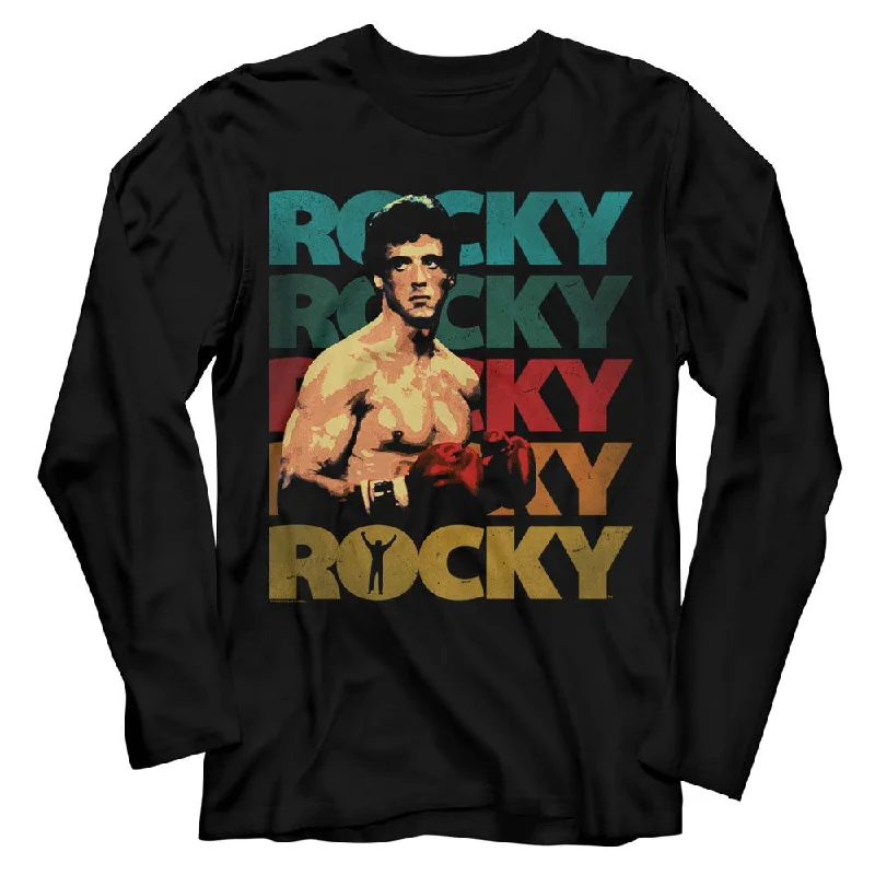 ROCKY T-Shirt, 70s Colors-- Denim Fabric Leather Fabric Suede Fabric