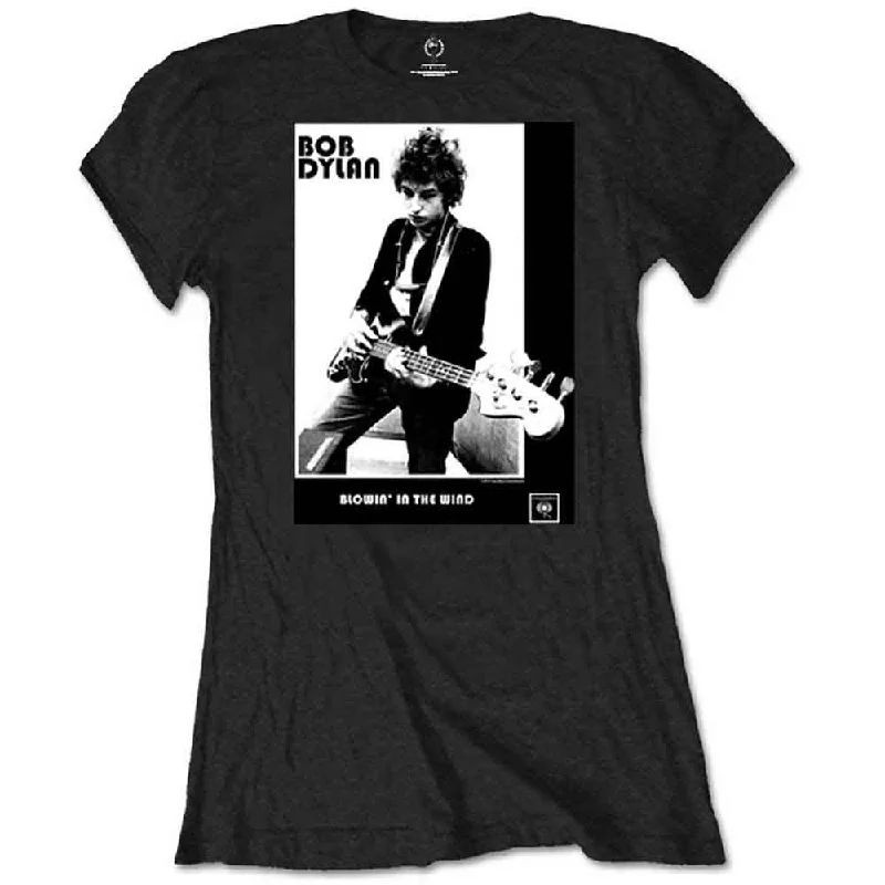 BOB DYLAN Attractive T-Shirt, Blowing In The Wind-- Graphic Embroidered Appliqued
